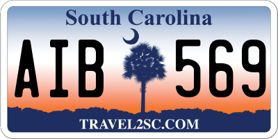 SC license plate AIB569