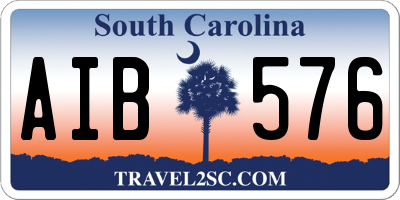 SC license plate AIB576