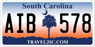 SC license plate AIB578