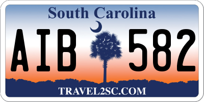 SC license plate AIB582