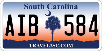 SC license plate AIB584
