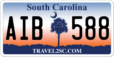 SC license plate AIB588