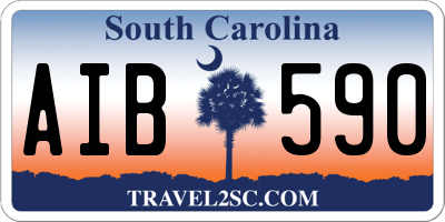 SC license plate AIB590