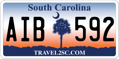 SC license plate AIB592