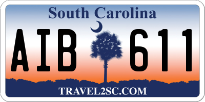 SC license plate AIB611