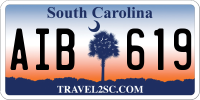 SC license plate AIB619