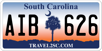 SC license plate AIB626