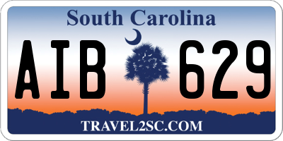 SC license plate AIB629