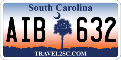 SC license plate AIB632