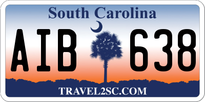 SC license plate AIB638