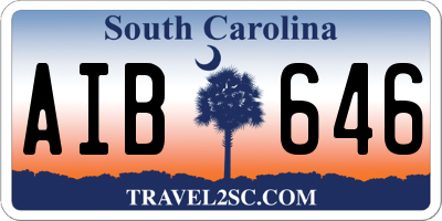 SC license plate AIB646