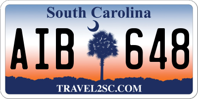SC license plate AIB648