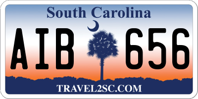 SC license plate AIB656