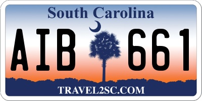SC license plate AIB661
