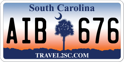 SC license plate AIB676