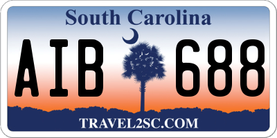 SC license plate AIB688