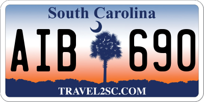 SC license plate AIB690