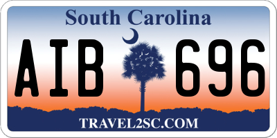 SC license plate AIB696