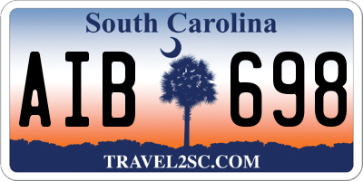 SC license plate AIB698