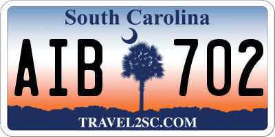 SC license plate AIB702