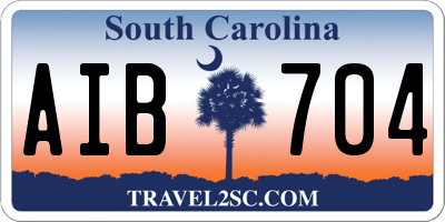 SC license plate AIB704