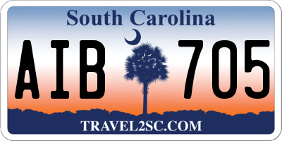SC license plate AIB705