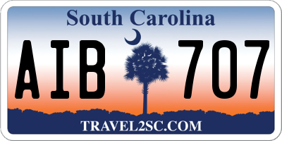 SC license plate AIB707