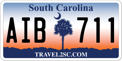 SC license plate AIB711