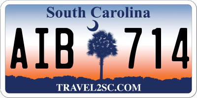 SC license plate AIB714