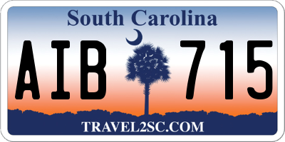 SC license plate AIB715