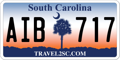 SC license plate AIB717