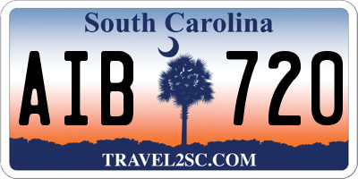SC license plate AIB720