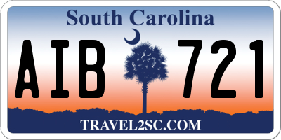 SC license plate AIB721