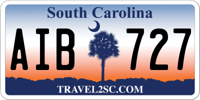 SC license plate AIB727