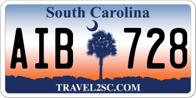 SC license plate AIB728