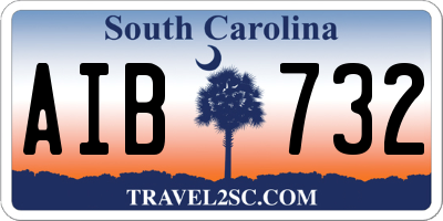 SC license plate AIB732