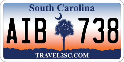SC license plate AIB738