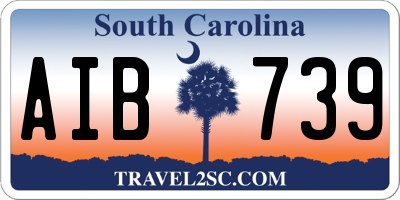 SC license plate AIB739