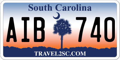SC license plate AIB740