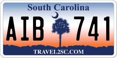 SC license plate AIB741