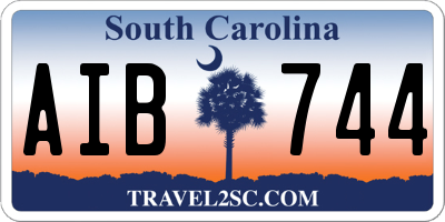 SC license plate AIB744