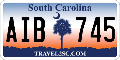 SC license plate AIB745
