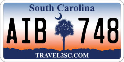 SC license plate AIB748