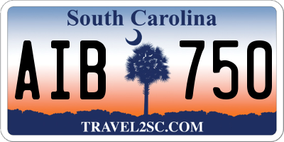 SC license plate AIB750