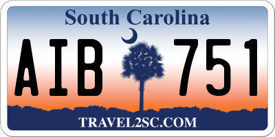 SC license plate AIB751