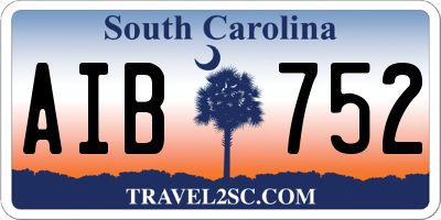 SC license plate AIB752