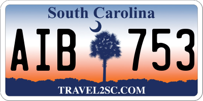 SC license plate AIB753