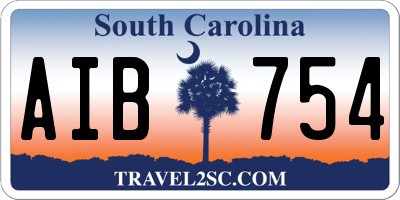 SC license plate AIB754