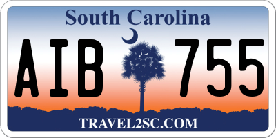 SC license plate AIB755