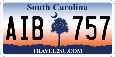 SC license plate AIB757